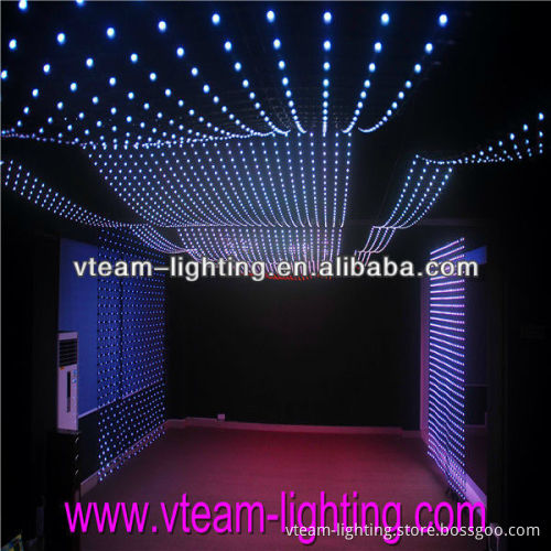 alibaba china creative display indoor/outdoor curtains flexible soft led video curtain for roof decorating